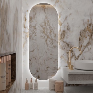 Reflecta Decorative LED Washbasin Bathroom and Vanity Mirror with optional touch button