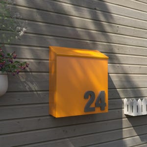 Mailbox, Mid Century, Metal Mailbox,Custom Mailbox, Wall Mounted Mailbox, Powder Coated, Modern Design,