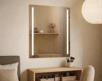 Moderner LED-Badezimmerspiegel mit Hintergrundbeleuchtung: Minimalistisches Vanity Decor