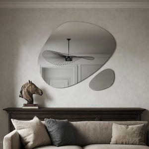 Set di specchi ondulati asimmetrici: decorazione murale organica moderna immagine 10