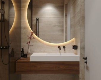 Bathroom, Washbasin Mirror, Led, New fashion mirror, Decorative Mirror, Led Mirror, Mirror,Touch Led , Touch Switch