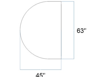 Radius Mirror,Bathroom, Washbasin Mirror, Led, Decorative Mirror, Led Mirror, Mirror,Touch Led , Touch Switch, W45'' * H63''