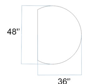 Radius Mirror,Bathroom, Washbasin Mirror, Led, Decorative Mirror, Led Mirror, Mirror,Touch Led , Touch Switch - W36'' * H48''