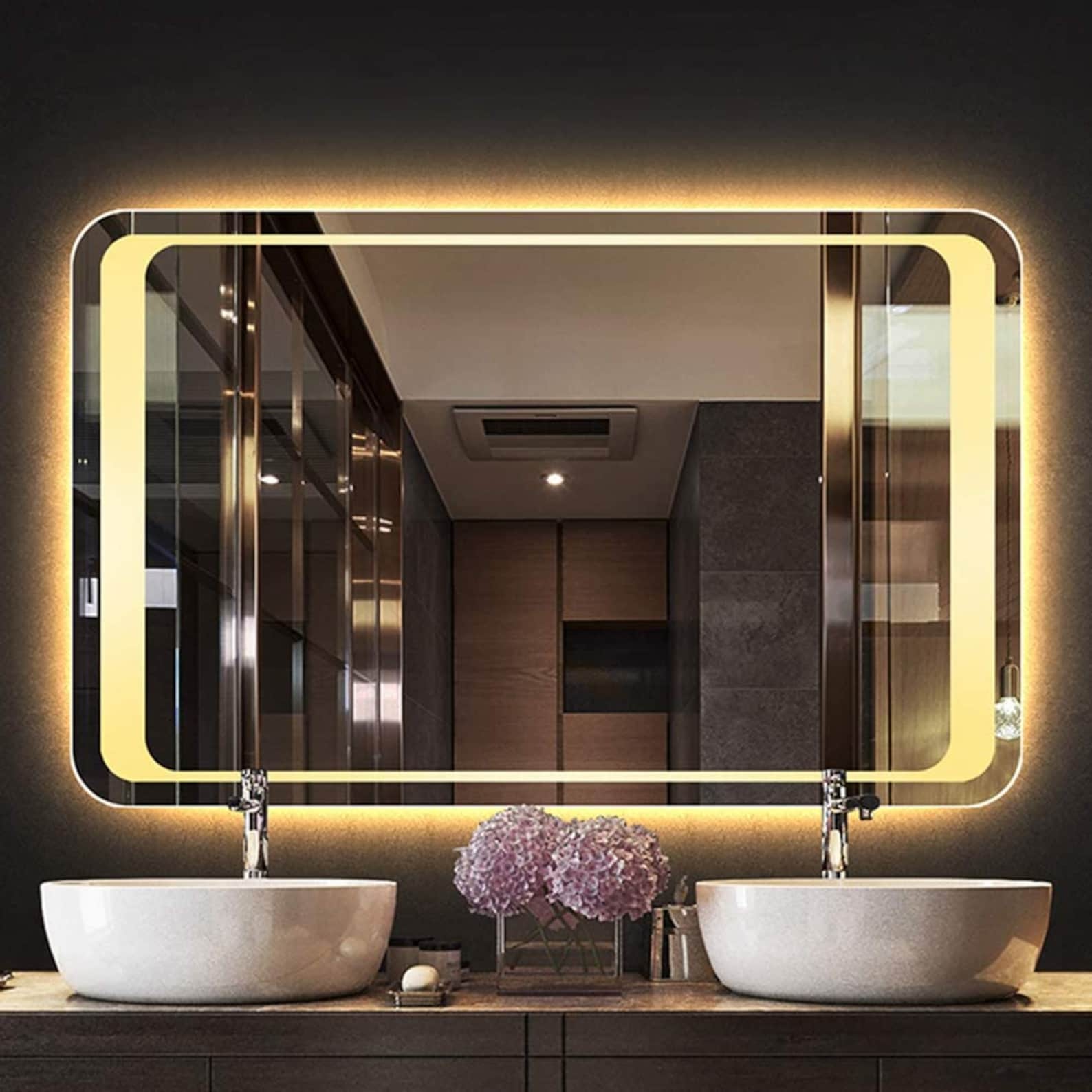 Bathroom Washbasin Mirror Led Decorative Mirror Led Etsy