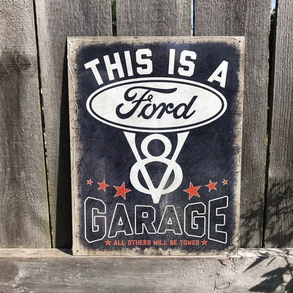 Ford Signs Ford V8 Signs Ford Garage Signs for Men Gifts for Boyfriend Garage Wall Decor Gifts for Dad Gifts for Uncle Gifts for Grandpa