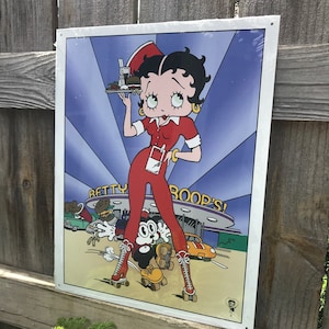 Betty Boop Signs Diner Wall Decor Betty Boop Gifts for Grandma White Elephant Gifts for Her Gifts for Women Cute Kitchen Wall Decor Metal