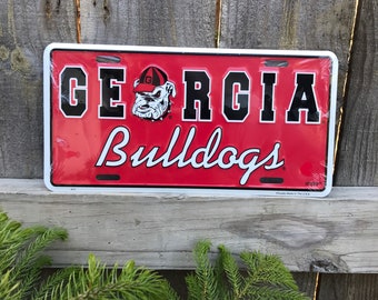 Georgia Bulldogs License Plate UGA Sign University of Georgia Signs College Sign Dorm Signs Gifts College Student Outdoor Signs UGA Bulldogs