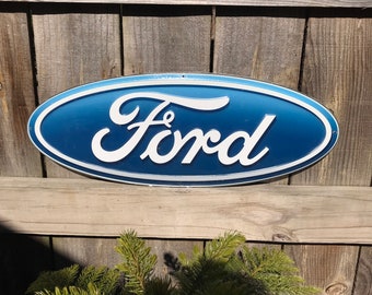 Licensed Ford Sign Ford Signs Ford Oval Sign Ford Auto Signs Garage Signs him Man Cave Signs Ford Gifts White Elephant Gifts for him