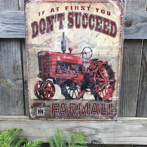 International Harvester Sign Licensed International Harvester Farm Sign IH Farmall Signs Barn Sign Barn Signs Garage Sign him Tractor Signs