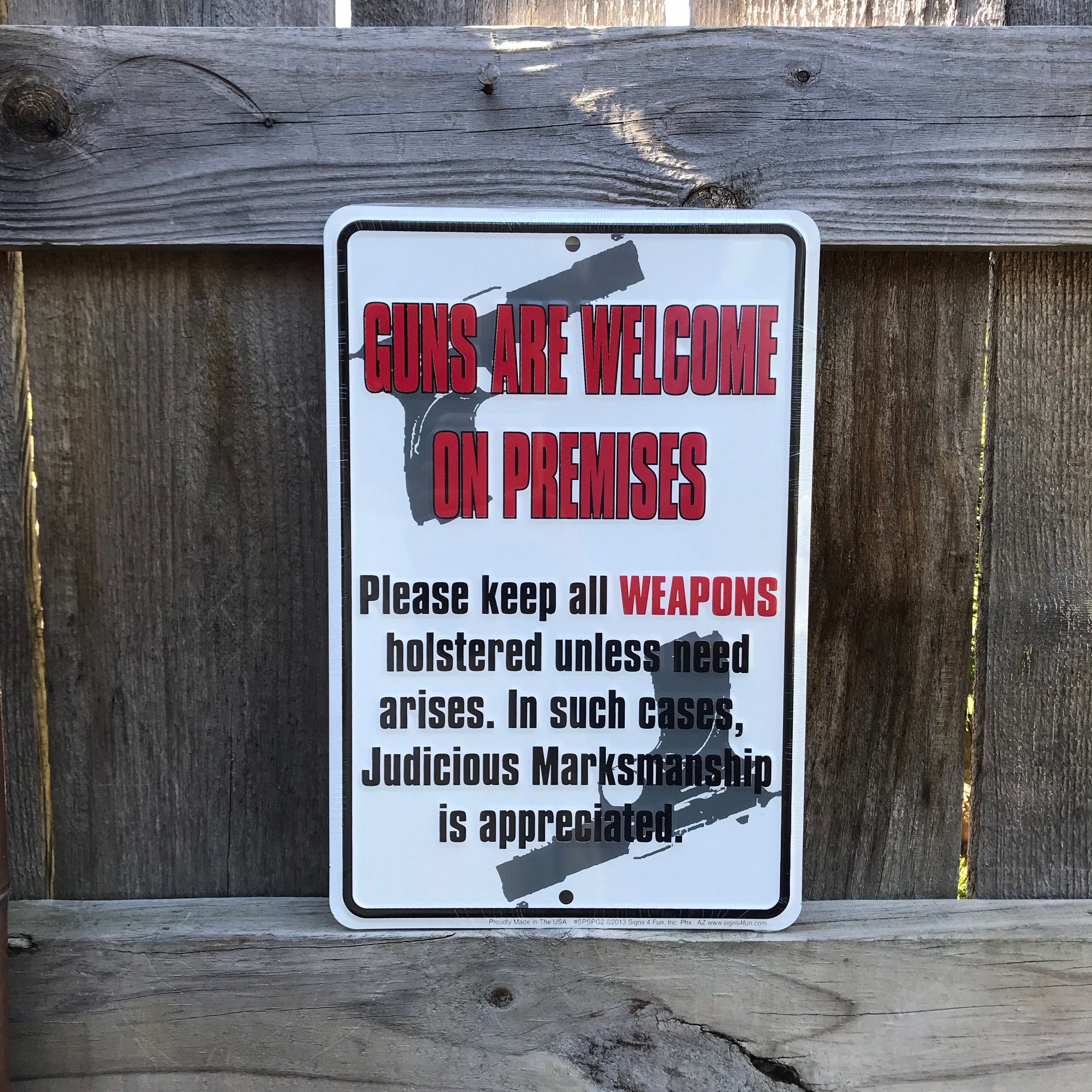 Gun Sign Gun Signs Garage Signs for Him Gift Dad Funny Sign - Etsy