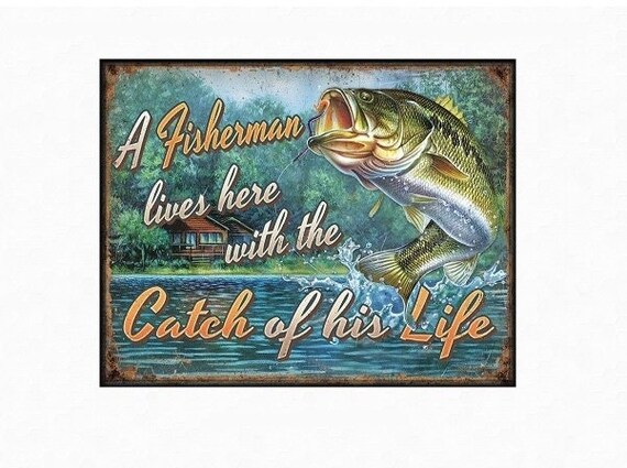 Cute Gifts for Husband Cabin Signs Gifts for Boyfriend Fishing
