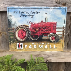 International Harvester Sign Licensed International Harvester Farm Sign IH Farmall Signs Barn Sign Barn Signs Garage Sign Tractor Signs