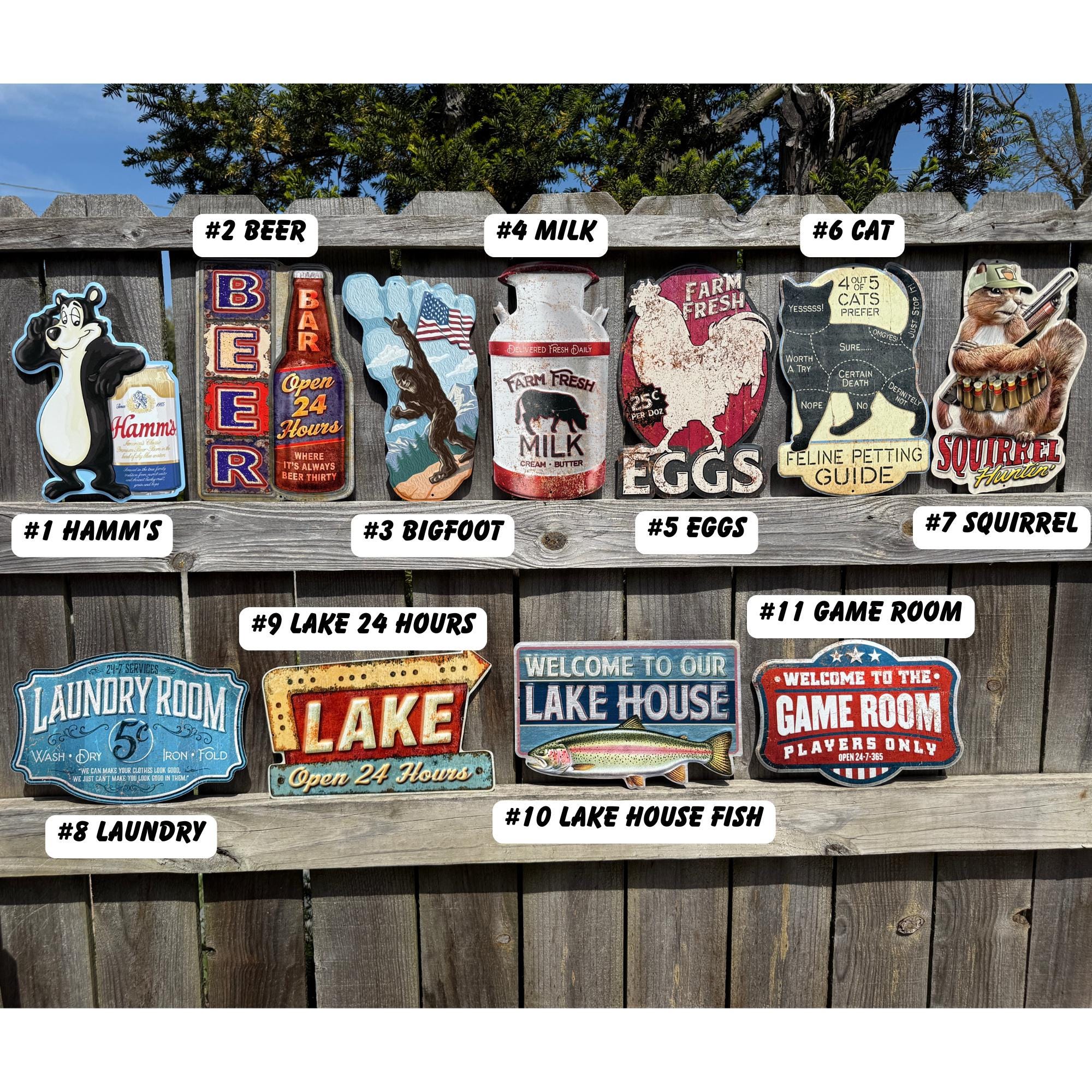 Small Win Sign Squirrel Huntin Sign Small Tin Sign Funny Gifts for Hunters Squirrel ...