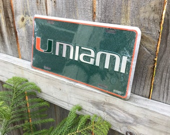 University of Miami Sign University Miami Hurricanes License Plate Miami Dorm Sign College Sign Dorm Room Decor Gifts for College Students