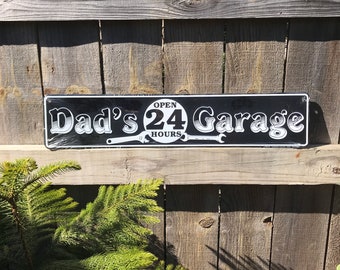 Dad's Garage Signs Dad's Garage Sign Gifts for Dad Gifts for Grandpa Gifts for Boyfriend Garage Signs for him White Elephant Gifts for Guys