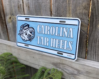 North Carolina Tar Heels Sign University of North Carolina Signs Dorm Sign College Sign Gift College Student Dorm Room Decor License Plate