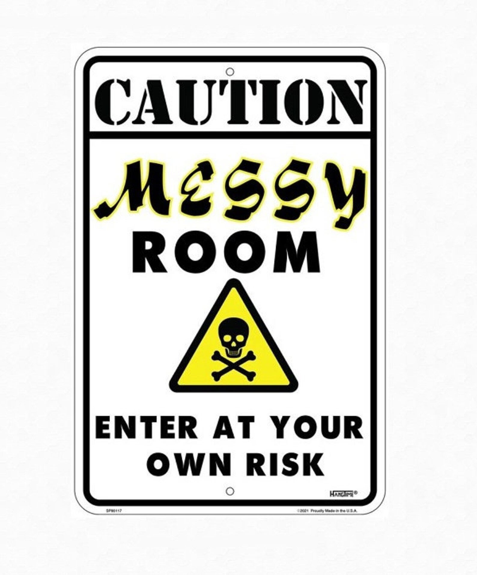 Caution Messy Room Sign Gifts for Kids Room Signs Kids Room Decor Messy ...