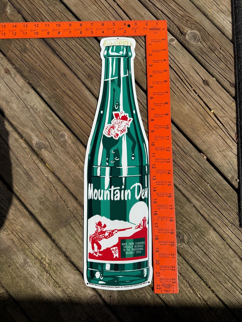 Mountain Dew Bottle Shaped Tin Sign Bar Signage Basement Bar Wall Decor ...