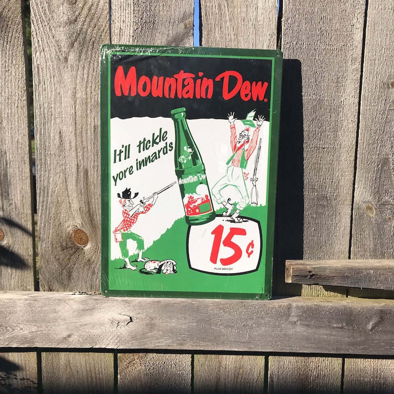 Licensed Mountain Dew Sign Mountain Dew Signs Bar Sign Bar Signs Soda ...