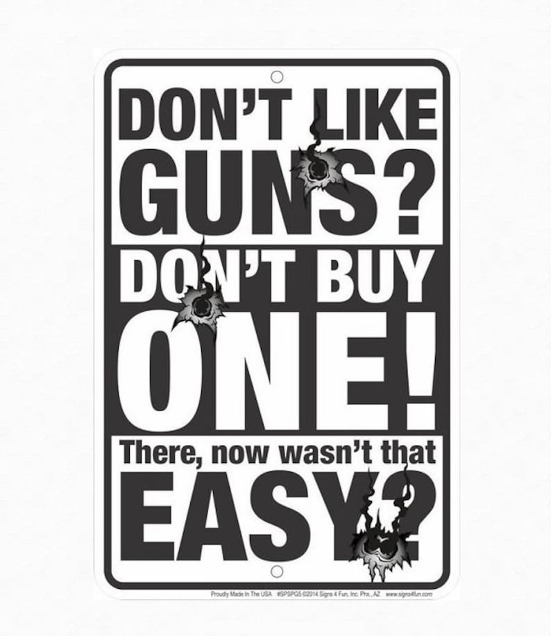 Gun Sign Gun Signs Funny Signs Funny Gifts Garage Signs for Etsy