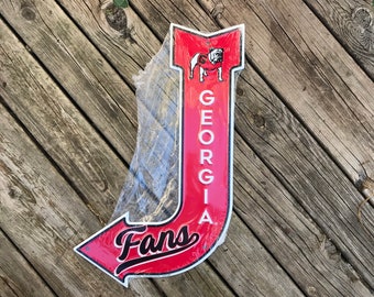 Georgia Bulldogs Sign University of Georgia Signs College Sign Dorm Signs Gifts College Student Outdoor Signs UGA Bulldogs Arrow Signs GA