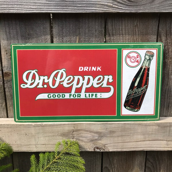 Licensed Dr Pepper Sign Drink Dr Pepper Signs Soda Signs Soda Ads Bar Sign Bar Signs Dr Pepper Gifts Bar Decor Soda Pop Advertising Signs