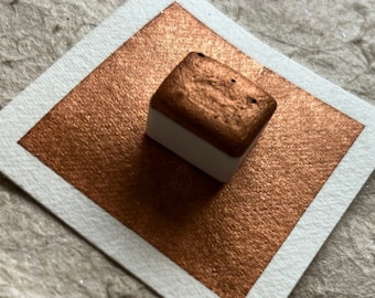 Saffron - Handmade shimmer watercolor paint