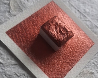 Red Dragon - Handmade Watercolor - Copper Red Handmade Metallic Watercolor Paint