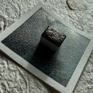 Handmade Watercolor ~ &quot;Ancient Sea&quot; ~ Dark Blue Shimmer Watercolor Paint