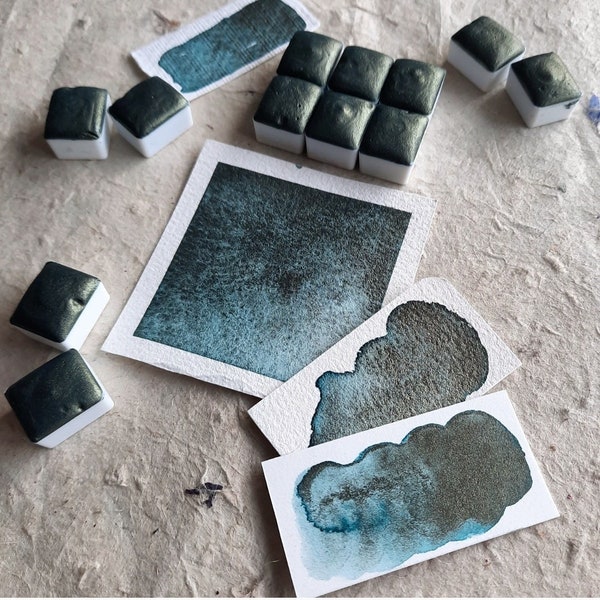 Haunter of the Woods ~ Pintura de acuarela granulada brillante hecha a mano