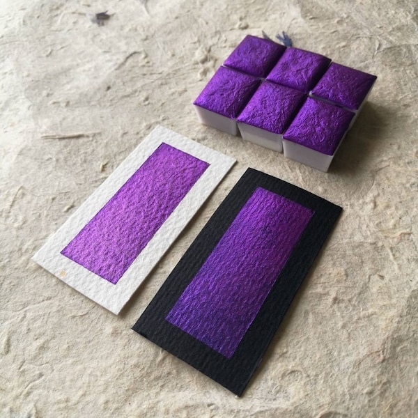 Amethyst ~ handmade shimmer watercolor paint