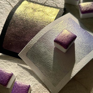 Handmade Watercolor ~ &quot;Goddess Purple&quot; ~ Chameleon shimmer ~ Colorshifting Handmade Watercolor vegan shimmer watercolor paint