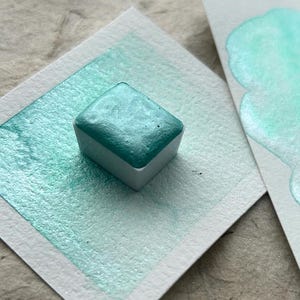 Peppermint - Handmade shimmer watercolor paint