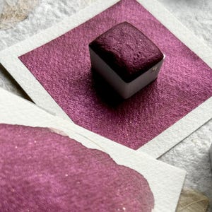 Deep Raspberry ~ Shimmer watercolor paint ~ Metallic Handmade Watercolor Paint
