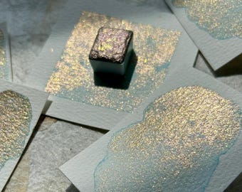 Sparkling Jasmine ~ Handmade shimmer watercolor paint