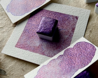 Summer Storm ~ Purple shimmer watercolor paint ~ Metallic Handmade Shimmer Watercolor Paint