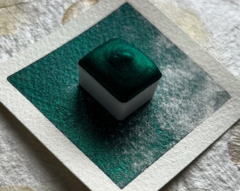 Forest Green ~ Handmade Watercolor Metallic Paint