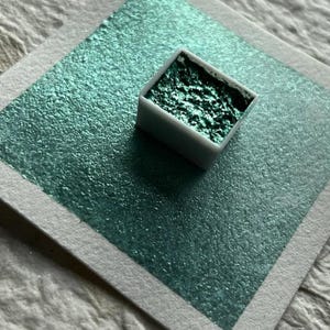 サイレンスパークル〜グリーンシマーフレーク水彩絵の具 - 合成マイカ水彩絵の具 - シマーヴィーガン水彩絵の具