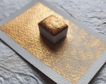 Imperial Gold ~ handgemaakte glanzende aquarel