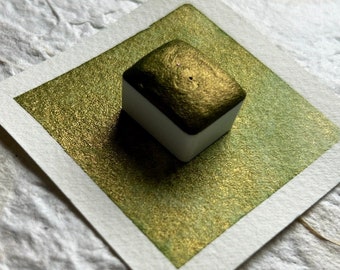 Golden Spruce ~ Handmade Shimmer Watercolor Paint