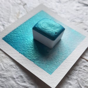 Turquoise ~ Handmade Shimmer watercolor paint