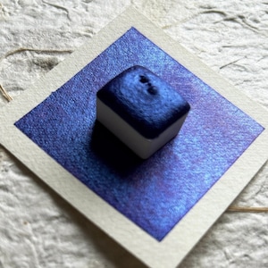Sapana ~ Duotone shimmer watercolor paint - handmade metallic watercolors ~ Violet/Blue Handmade Colorshifting Shimmer Watercolor Paint
