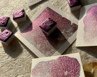 Nebulous Pink ~ Handmade shimmer watercolor paint