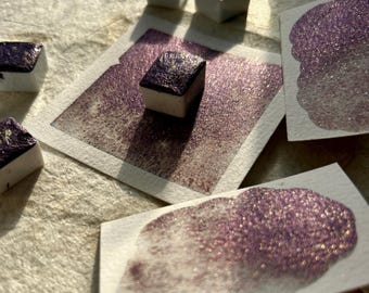 Limited Edition - Purple Gold ~ Handmade shimmer watercolor paint