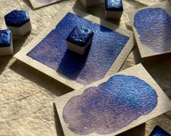 Cosmic Blue ~ Handmade shimmer watercolor paint