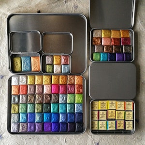 80 Well Travel Palette Watercolor Painting Removable Pan Wells Large Mixing  Well Altoids Tin 
