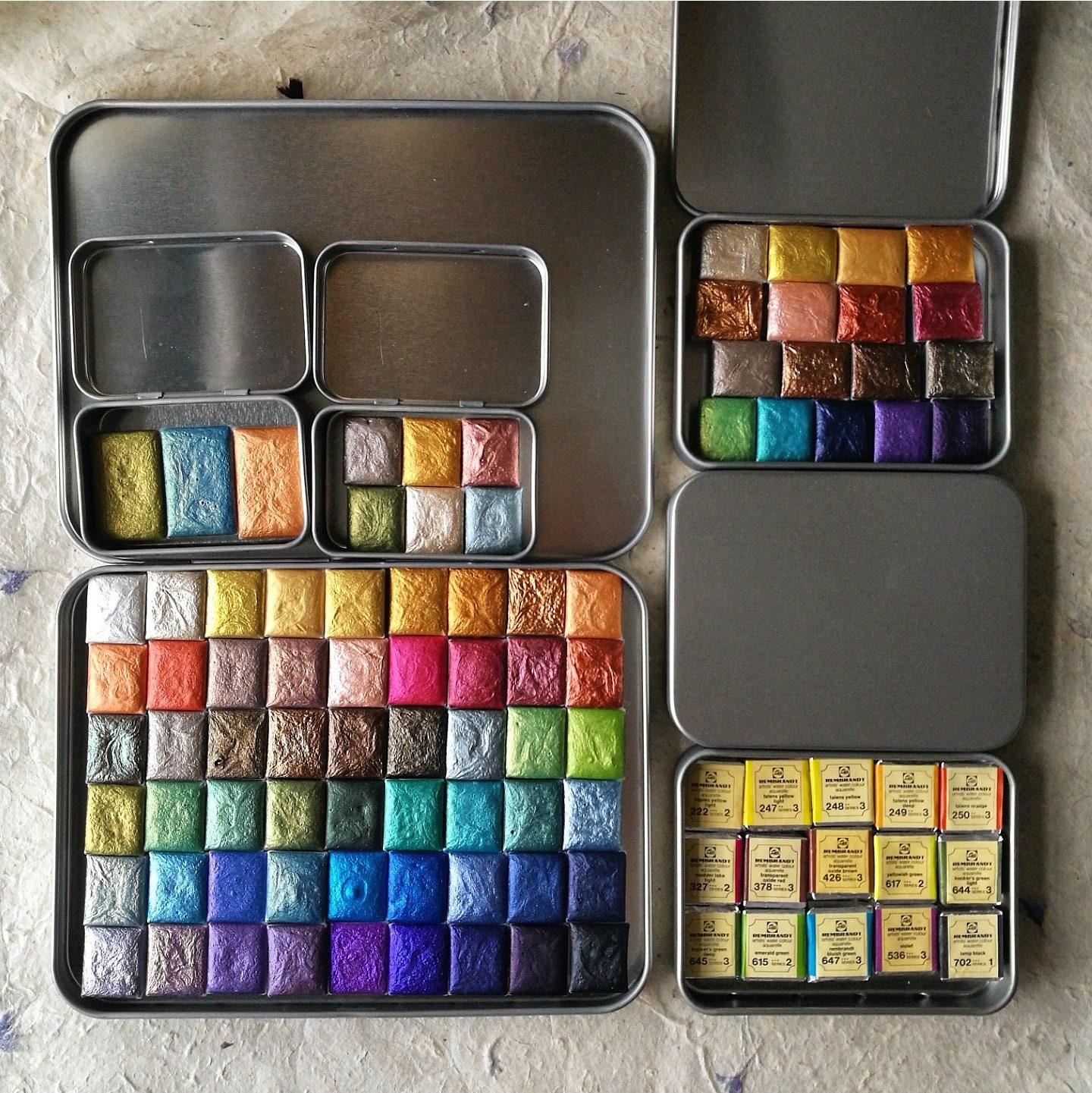 Mini Watercolor Palette Empty Mini Pans 1.0ml Pans 0.5ml Pans Mini Desk  Palette Travel Palette 