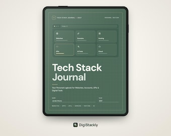Tech Stack Journal | Modern Digital & Printable Tech Organizer