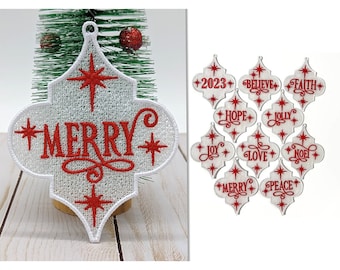 FSL Arabesque Ornament Embroidery Design Bundle, Freestanding Lace Christmas Ornament, Instant Download 2 Sizes 3.85 & 4.6 inch 10 Designs