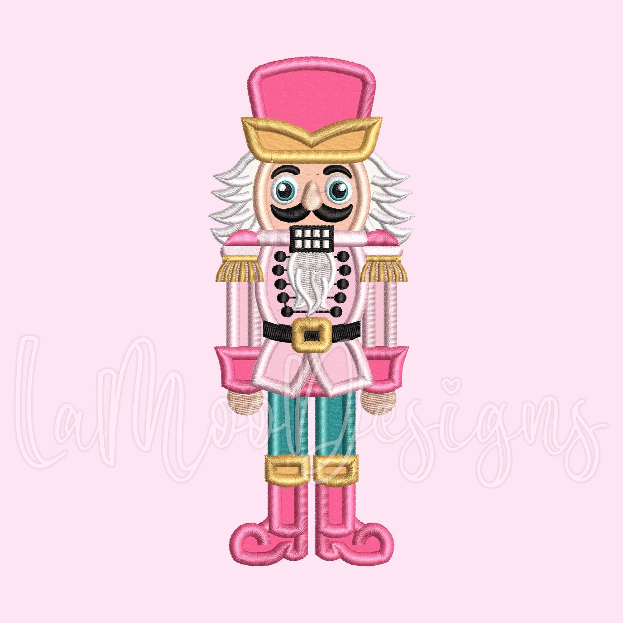 Nutcracker Applique Design 4 Sizes, Satin Stitch Machine Embroidery Design, Christmas Embroidery Applique